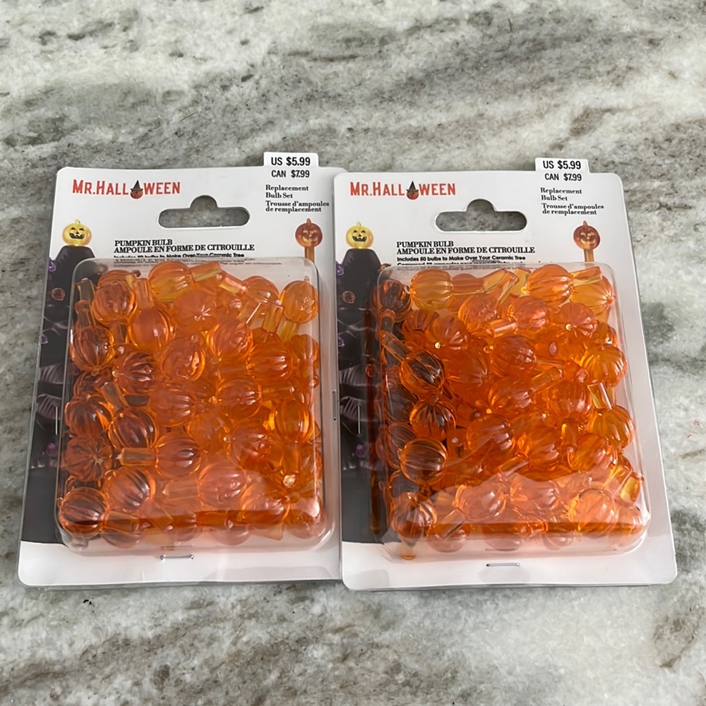 PUMPKIN LIGTHS FOR CERAMIC TREE NWT